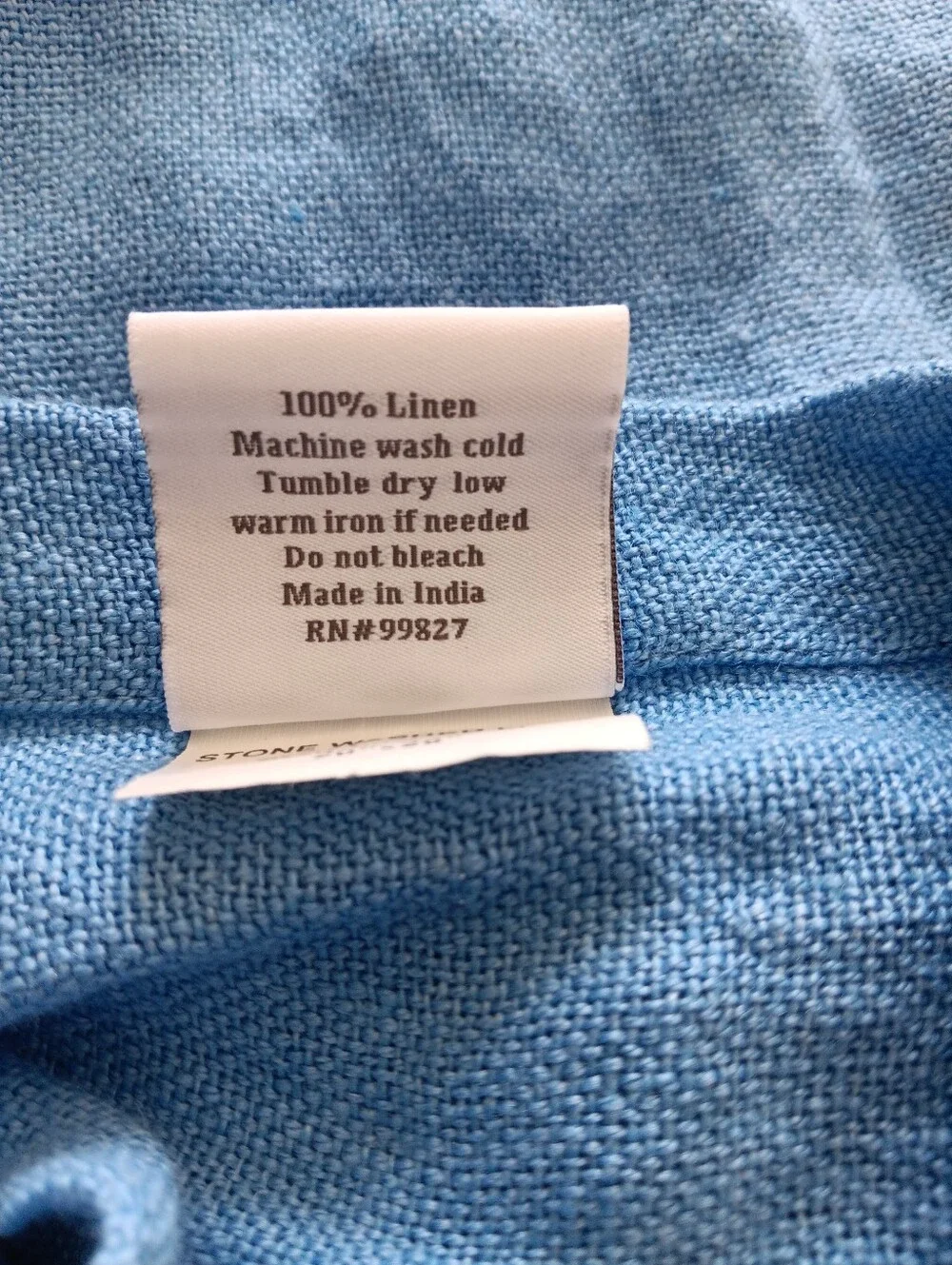 3 - Annie Selke C3 French Blue 100% Linen Pillow Shams Tie Closure 26